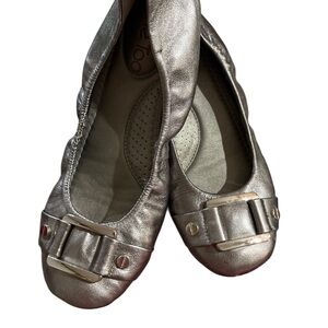 Me Too Metallic Silver Loafers